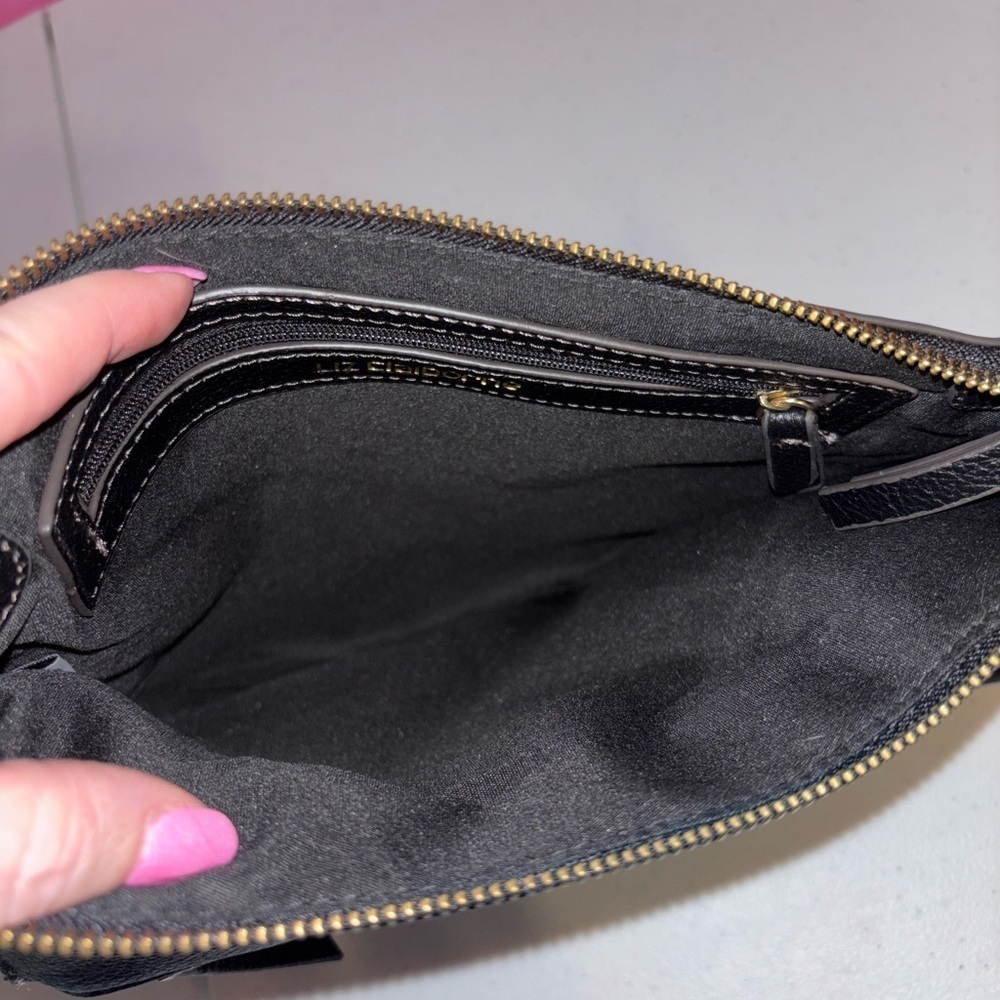 Liz Claiborne Black Floral Crossbody Bag - Picture 8 of 11